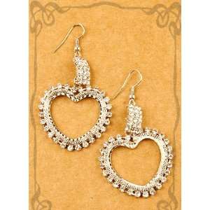   Fashion Silver Rhinestone Earring with Heart design: Everything Else