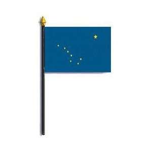  Alaska State Flag Rayon On Staff 4 in. x 6 in.: Home 
