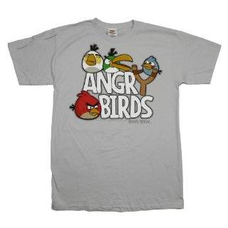  Angry Birds The Bird is The Word Mens Charcoal Heather T 