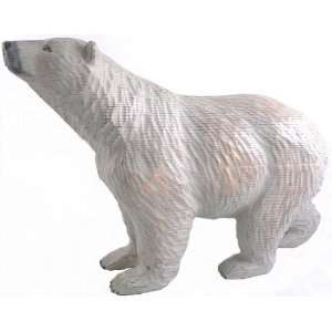  Polar Bear Walking Wood Sculpture