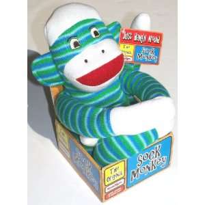  The Original Sock Monkey Green & Blue: Toys & Games