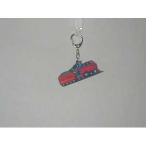   Red, Blue Black and Gray Lionel Train Engine Key Ring 