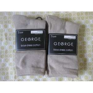  6 pairs Georage Beige Medium Boys Dress & Trouser Socks 