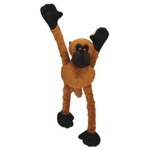  goDog Mr Monkey Dog Toy with Chew Guard, Large, Brown Pet 