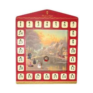 Thomas Kinkade 24 Piece Wooden Christmas Advent Calendar #TK0123 