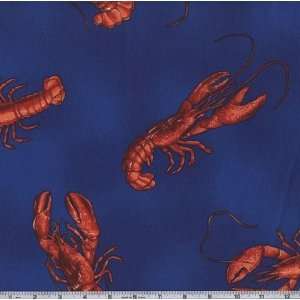  Bayshore Lobster Royal Blue Fabric By The Yard Arts 
