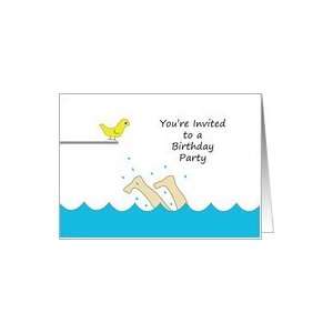  Birthday Pool Party Invitation Card Health & Personal 