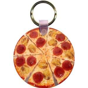  Pepperoni Pizza Art Key Chain   Ideal Gift for all 
