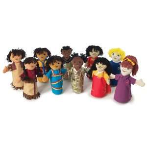    Brand New World Multicultural Puppets Set Of 10 Toys & Games