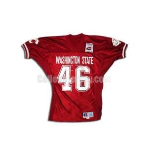  Maroon No. 46 Team Issued Washington State Russell Football 