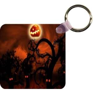  Halloween Spooky Trees Silhouette Art Key Chain   Ideal 