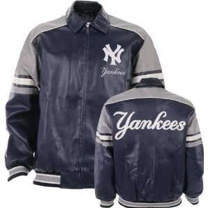  New York Yankees Faux Leather Jacket: Sports & Outdoors