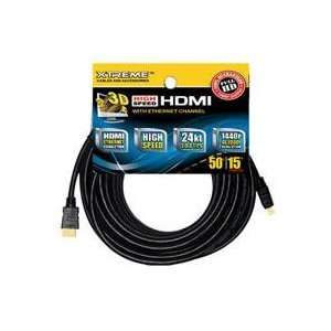  Xtreme Cables 50 Feet High Speed HDMI Cable with Ethernet 
