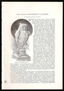   1891 California Bohemian Club Authors Literary Writers Article  