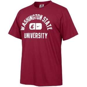   Washington State Cougars Crimson College Athletic T shirt Sports
