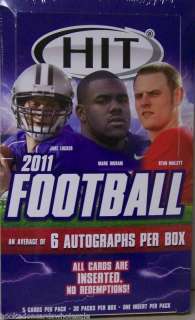 2011 SAGE HIT LOW SERIES FOOTBALL BOX   LIVE, IN STOCK!  