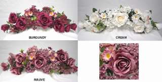CREAM ROSE DAISY ORCHID SWAG Wedding Silk Centeripece Flowers Arch 