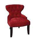 New Avenue Six Curves Hour Glass Accent Chair   Vintage Grenadine 