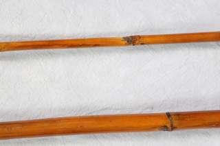   ANTIQUE 15 FOOT BAMBOO FLY FISHING ROD TWO HANDED 3 SECTIONS  