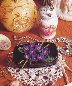 Crochet Pattern ~ FORGET ME NOT FLOWERS, Trinket Box ~  