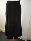   Fishtail Style Skirt Black Velvet Like Material Size 14 Made by Bhs