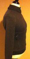 Womens Spyder Zip Front Chocolate Brown Sweater  Excellent Condition 