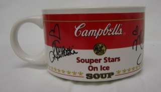 Campbells Soup Souper Stars Ice Skaters Cup Mug Signed  