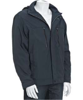 Michael Kors navy zip front hooded windbreaker jacket   up to 