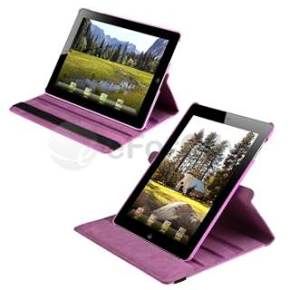   Rotating Stand Smart Swivel Cover Leather Case with Stand For iPad 2