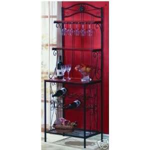  Wine and Stemmed Glass Rack with Shelves