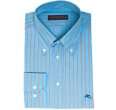 etro light blue bar striped button down dress shirt