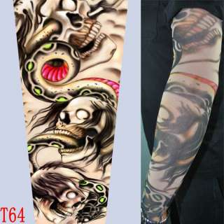 T64 Fake Tattoo Sleeves Body Arm Stockings Accessories  