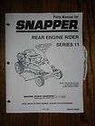Snapper Rear Engine Riding Mowers Series 11 Parts Manual Catalog