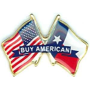  Beautiful Buy American Two Flag USA Flag Pin: Patio 
