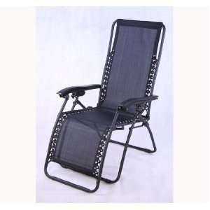   Zero Gravity Recliner Lounge Patio Pool Chair   Black: Patio, Lawn