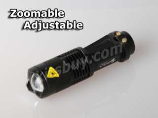   Q5 High Power LED Flashlight Zoomable Adjustable Torch G3 SK68  