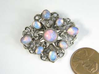 ANTIQUE AUSTRO HUNGARIAN OPAL PIN BROOCH c1910 LOVELY QUALITY  