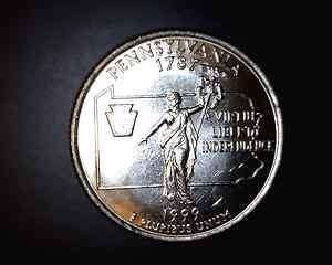 1999 P Pennsylvania Unc. State quarter Coin  