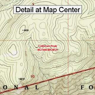  USGS Topographic Quadrangle Map   Coleman Peak, Washington 