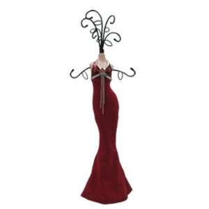  Evening Gown Jewelry Holder Red 5x14