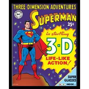 Superman, 3 D Vol. 1 , 8 x 10 Framed Poster Print