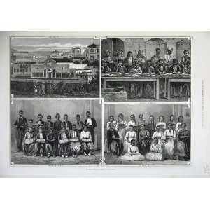 1875 British Syrian Schools Beyrout Girls Boys Fine Art:  