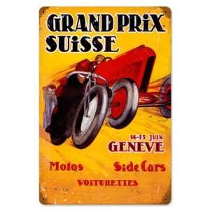  Grand Prix Suisse Automotive Vintage Metal Sign   Victory 