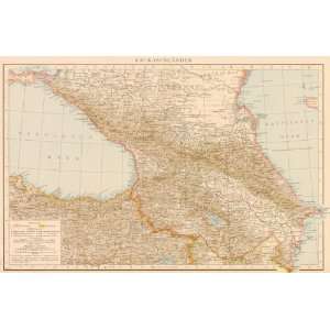   Andree 1899 Antique Map of Southern Russia in Europe