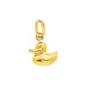  14K Gold Duck Charm Jewelry