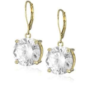 Betsey Johnson Large Round Crystal Drop Earrings