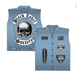   Label Society   Brewtality Denim Vest Vest In Blue Denim: Clothing