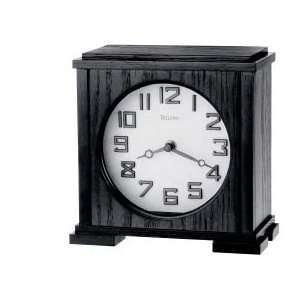  Bulova B7370 Harrison Mantel Clock Satin Black: Home 