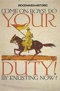 1917 World War I (WWI) Recruiting & Enlistment Poster 1  