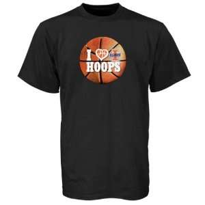  Illinois Fighting Illini Black I Love Hoops T shirt 